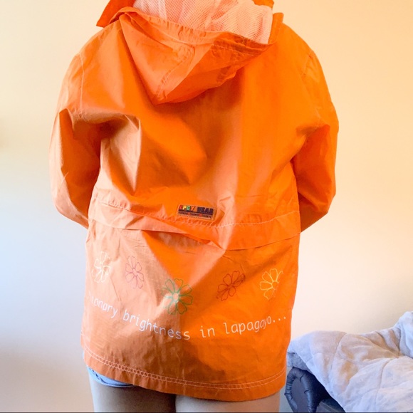 Orange Waterproof Zip-Up Jacket - Picture 5 of 6